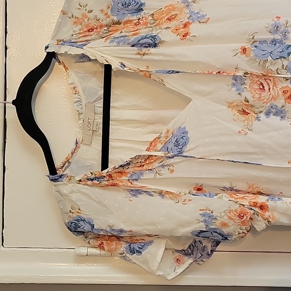 LOFT Flowy Mini Dress with Flower Pattern - Picture 4 of 6